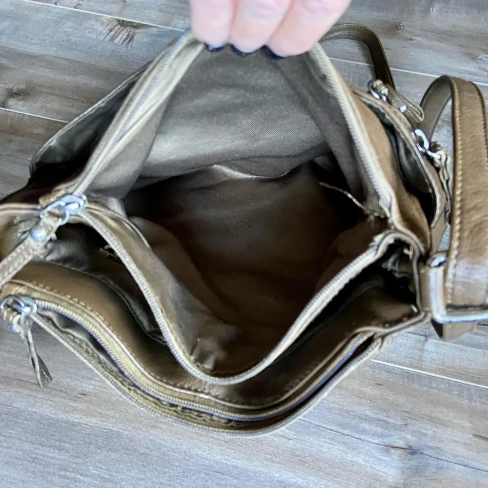 Great American Leather Works Cross Body Bag in Brown